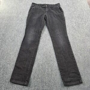 Eileen Fisher Black Denim Pants Size 8 Organic Cotton‎ Blend Stretch
